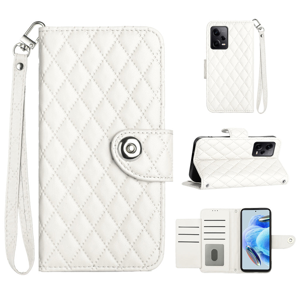 YB Imprinting Series-8 for Xiaomi Redmi Note 12 Pro 5G / Poco X5 Pro 5G Leather Phone Case with Hand Strap YB Imprinting Series-8 for Xiaomi Redmi Note 12 Pro 5G / Poco X5 Pro 5G Leather Phone Case with Hand Strap
